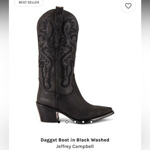 Jeffrey Campbell Dagget Boot in Black Washed